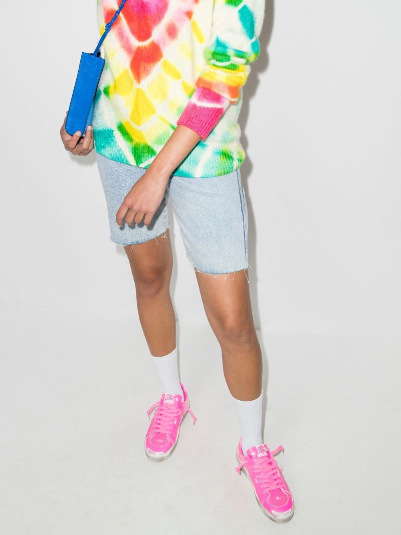 Pink Stardan Leather Sneakers