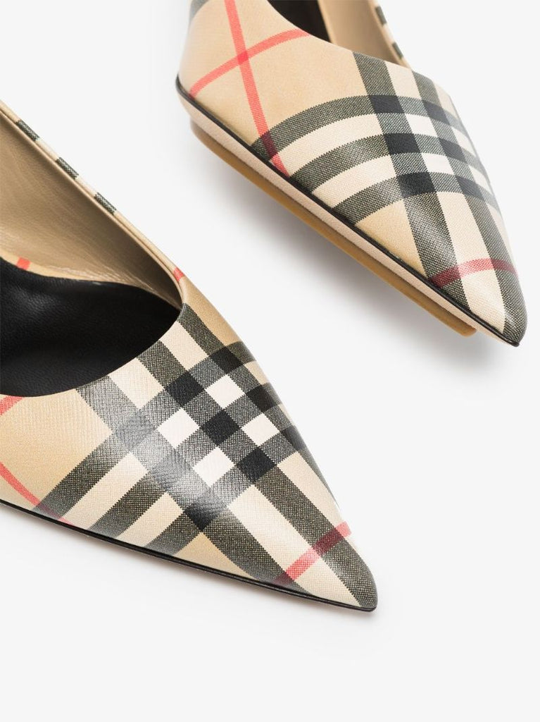 Neutral 55 House Check Leather Pumps