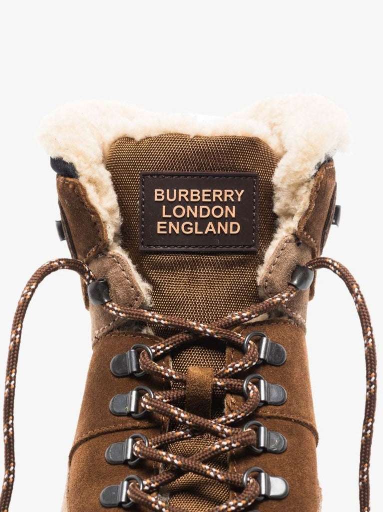 Brown Tor Shearling-lined Suede Boots