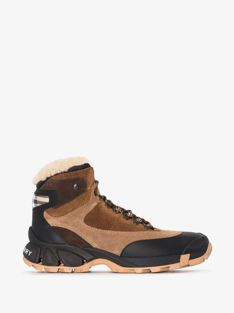 Brown Tor Shearling-lined Suede Boots