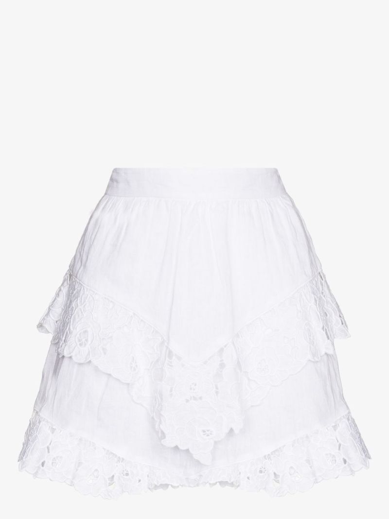 Enali Lace Trim Mini Skirt