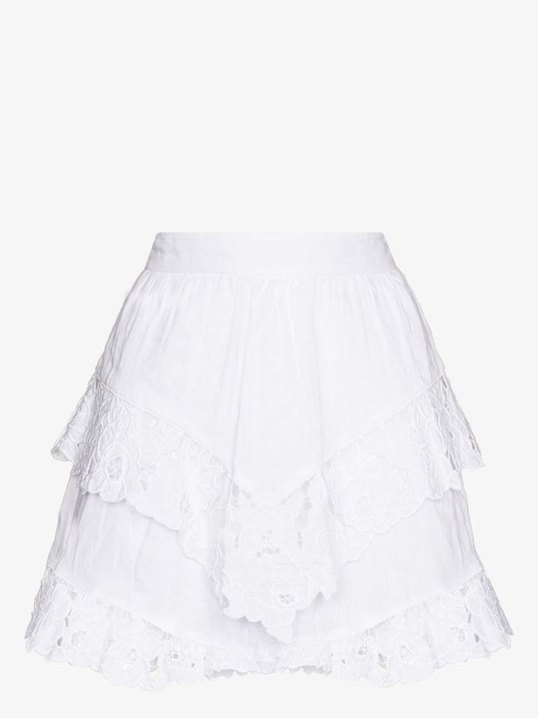 Enali Lace Trim Mini Skirt