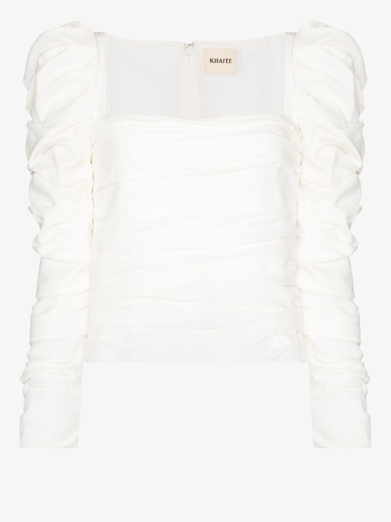 Shawna Square Neck Ruched Top