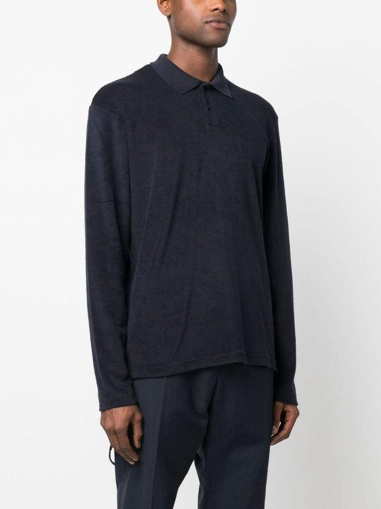 Navy Jarrett Towelling Polo Shirt
