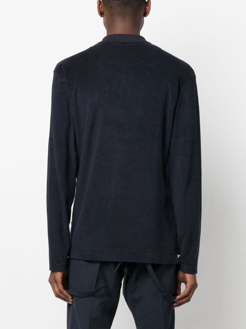 Navy Jarrett Towelling Polo Shirt