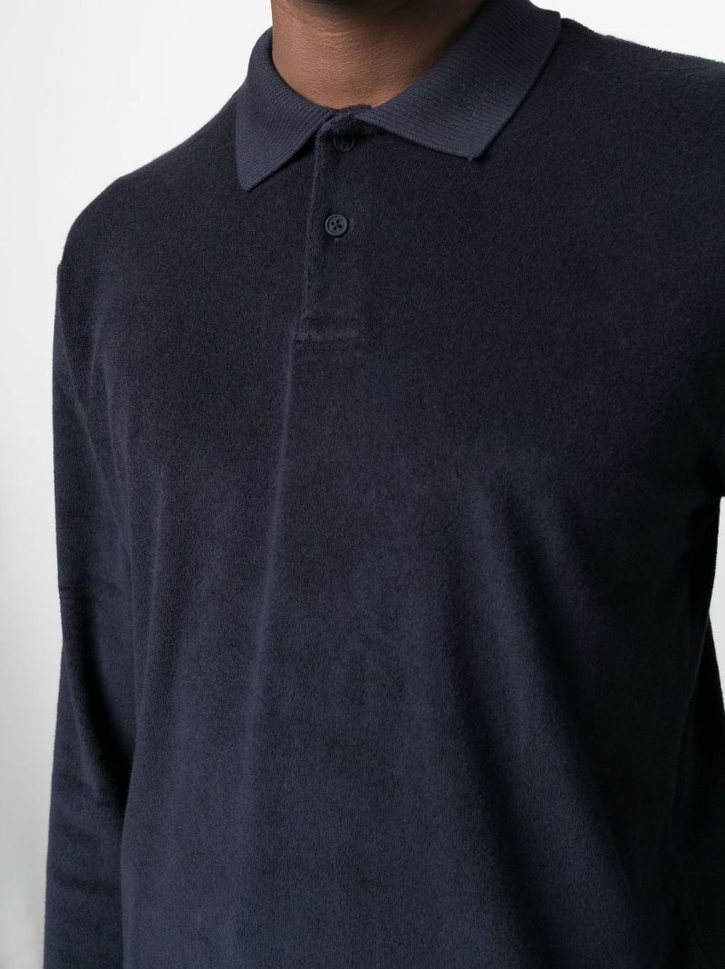 Navy Jarrett Towelling Polo Shirt