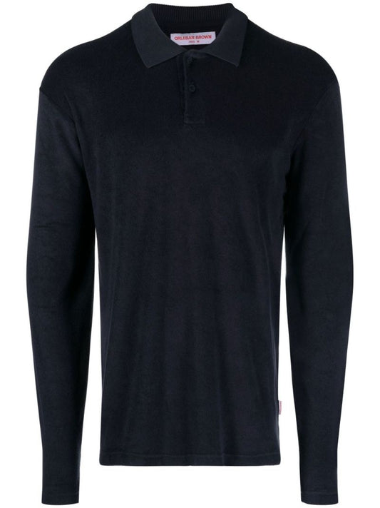 Navy Jarrett Towelling Polo Shirt