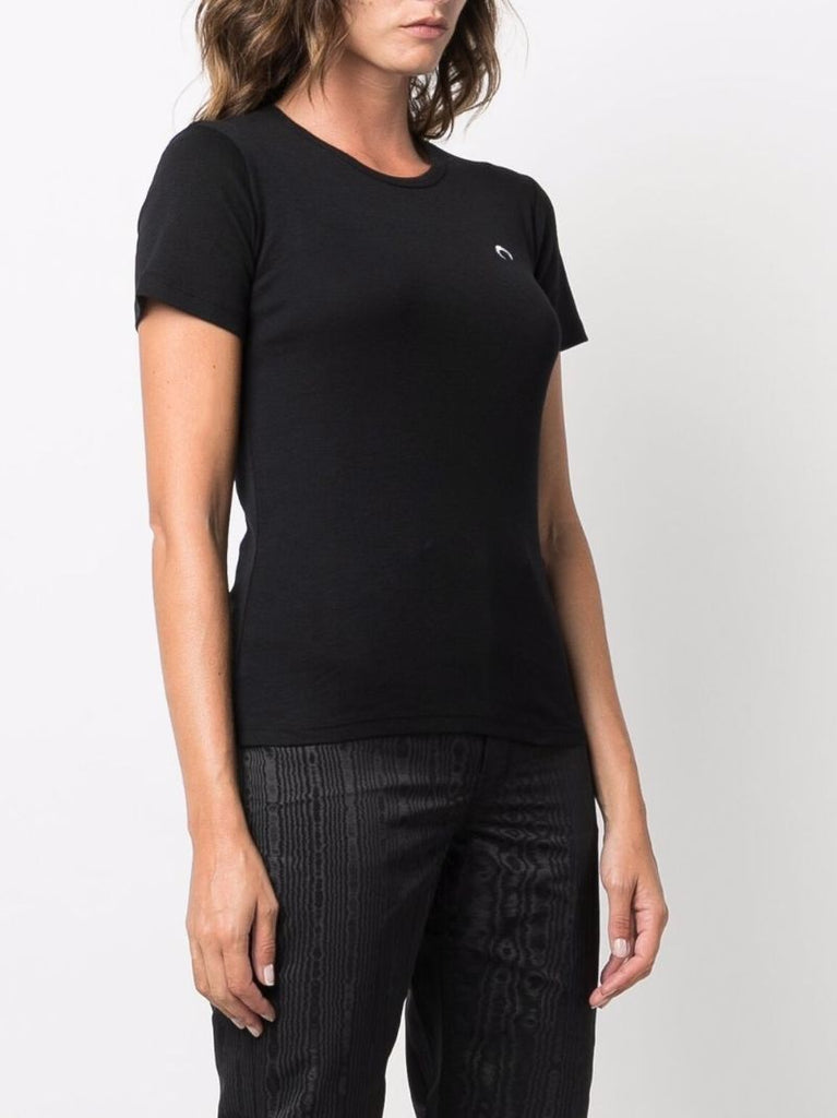 Black Embroidered Logo T-shirt