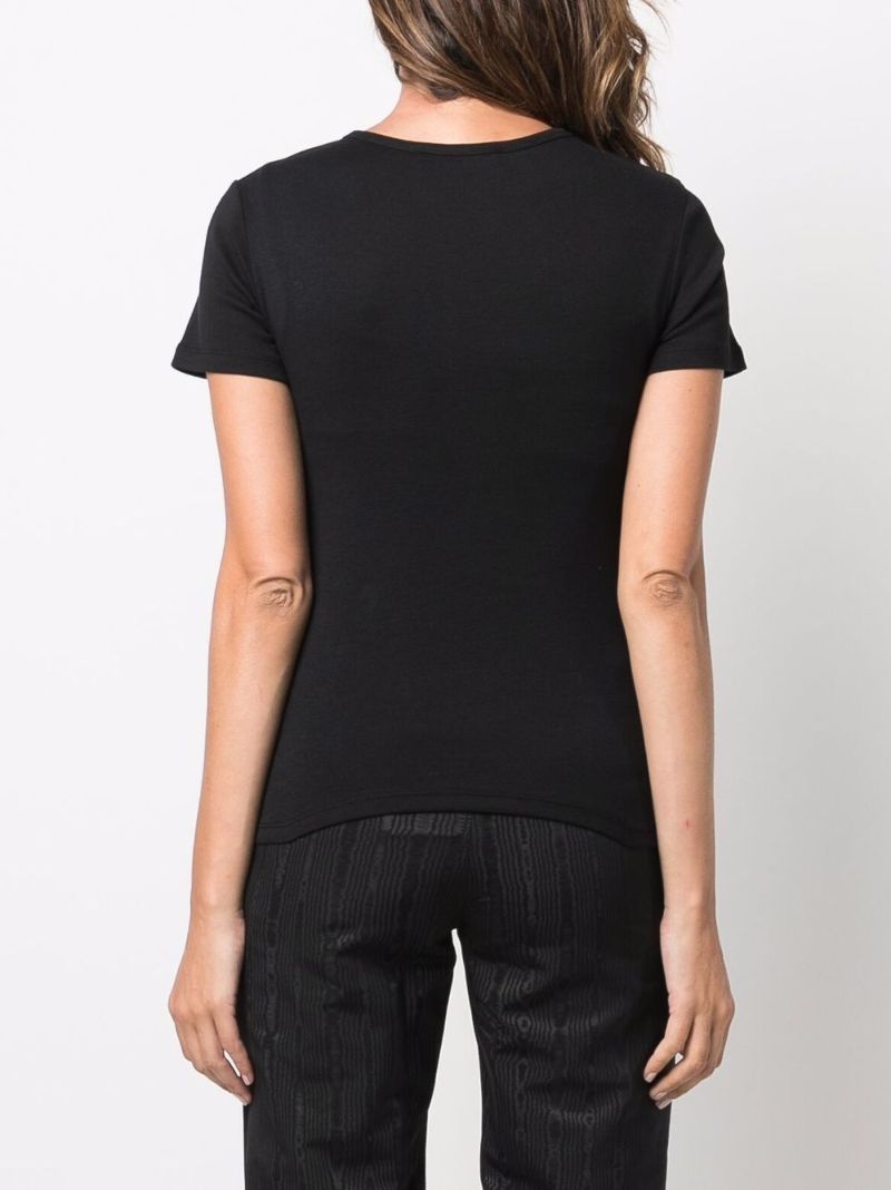 Black Embroidered Logo T-shirt