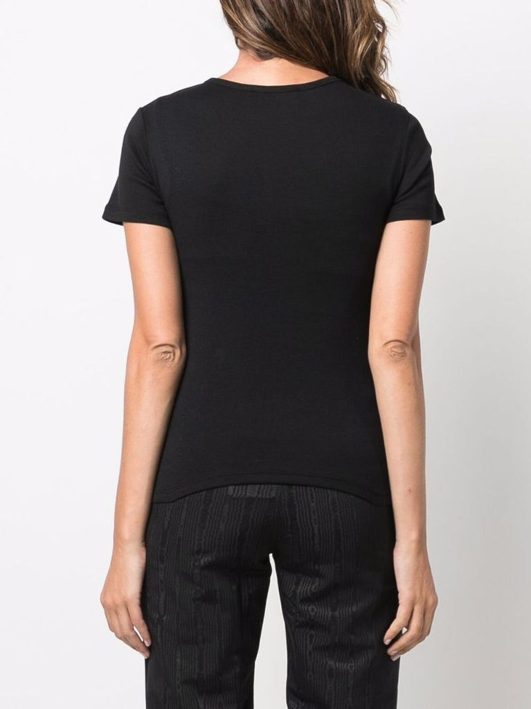 Black Embroidered Logo T-shirt