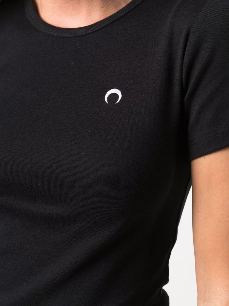 Black Embroidered Logo T-shirt