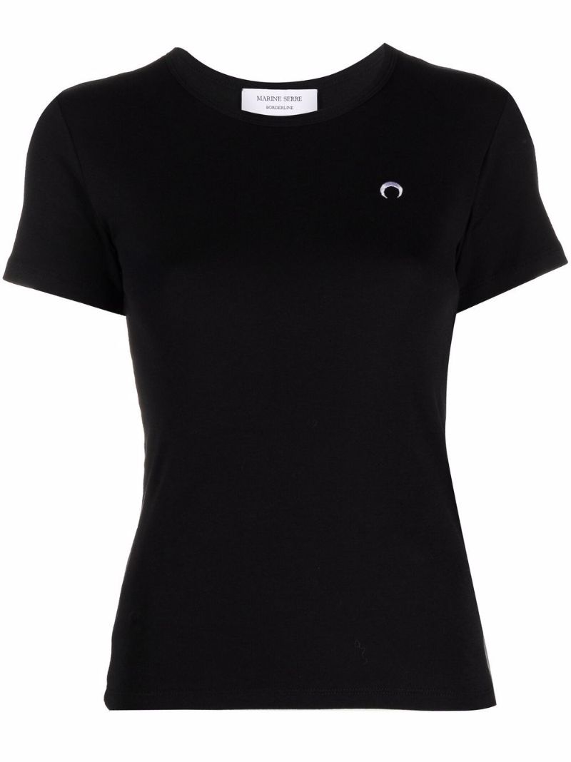 Black Embroidered Logo T-shirt