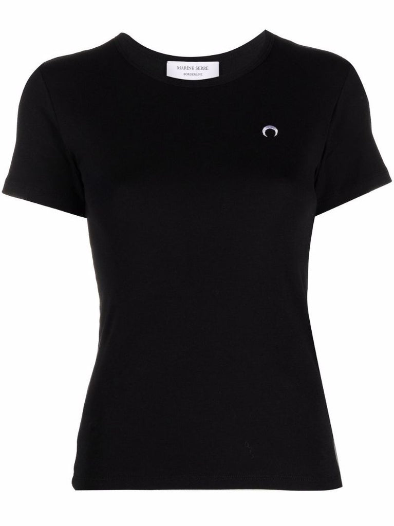 Black Embroidered Logo T-shirt