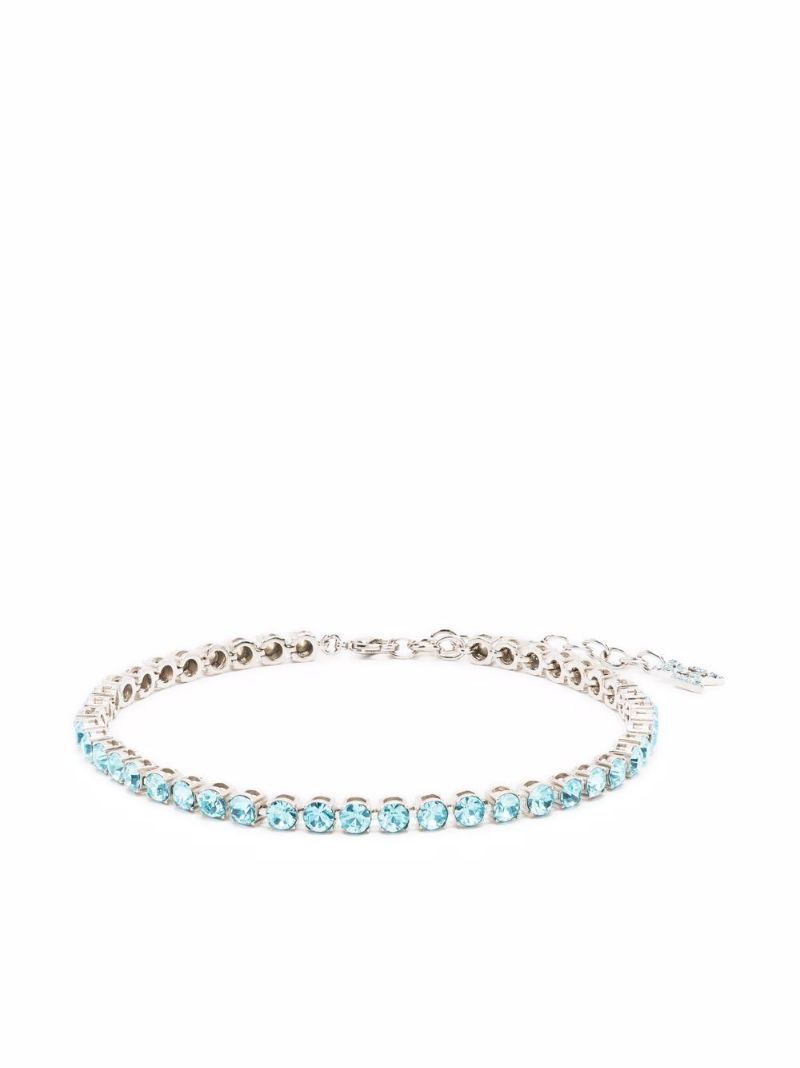 Silver-tone Crystal Tennis Bracelet