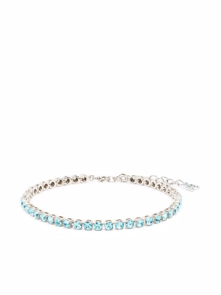 Silver-tone Crystal Tennis Bracelet