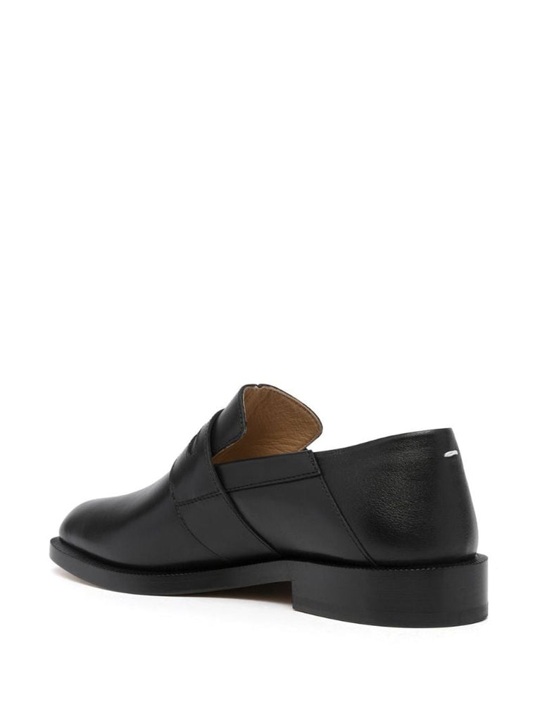 Black Tabi Leather Loafers