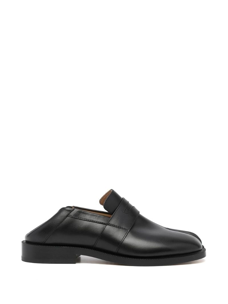 Black Tabi Leather Loafers
