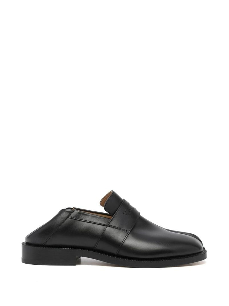 Black Tabi Leather Loafers