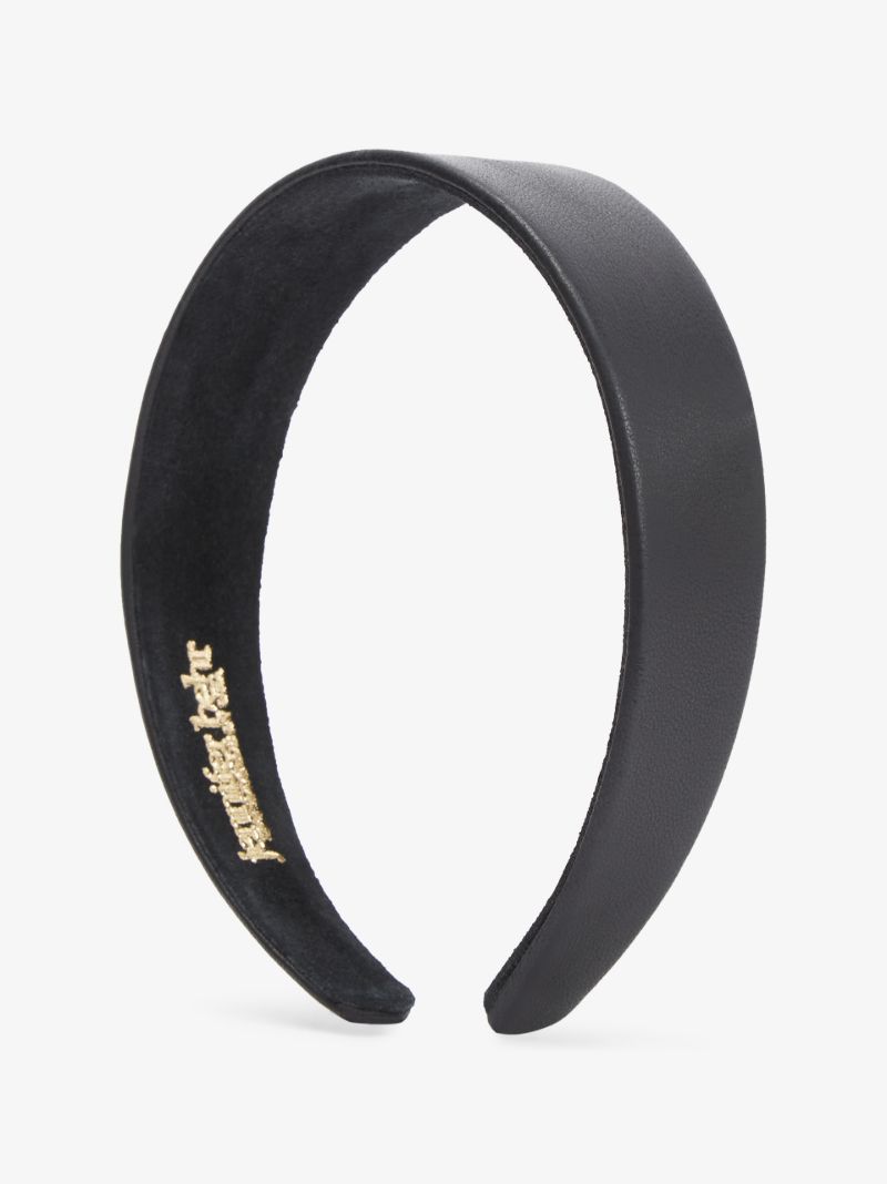Black Cruz Leather Headband