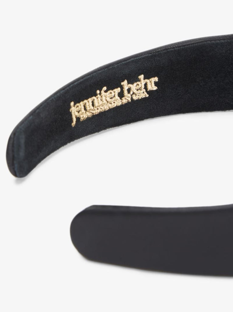 Black Cruz Leather Headband