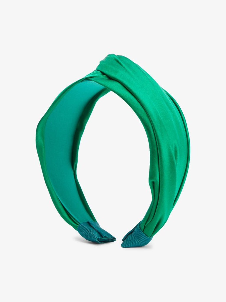 Green Twist Silk Headband