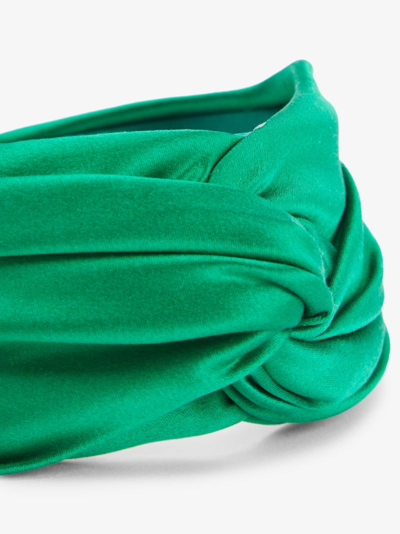 Green Twist Silk Headband