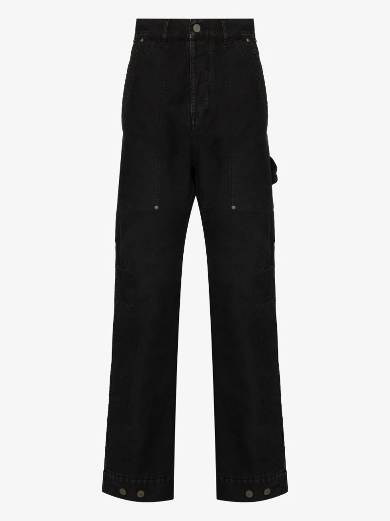 Logo Patch Straight Leg Jeans