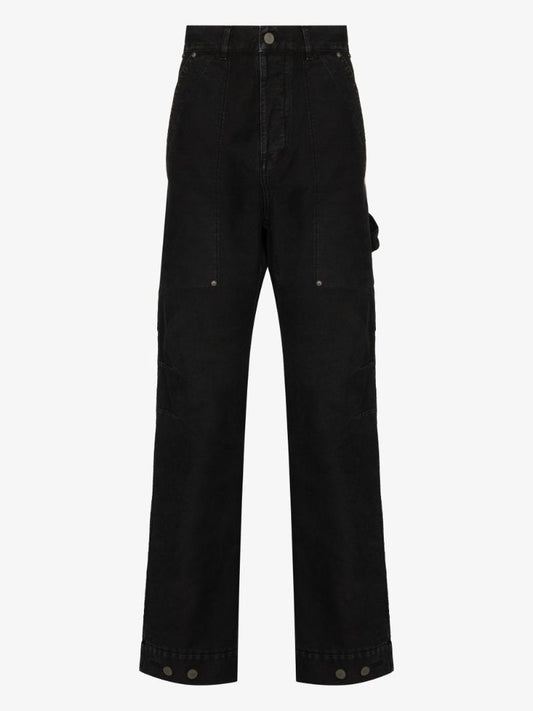Logo Patch Straight Leg Jeans