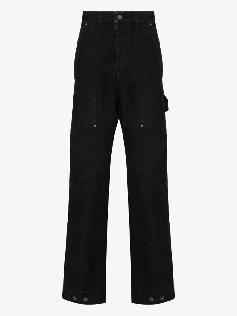 Logo Patch Straight Leg Jeans