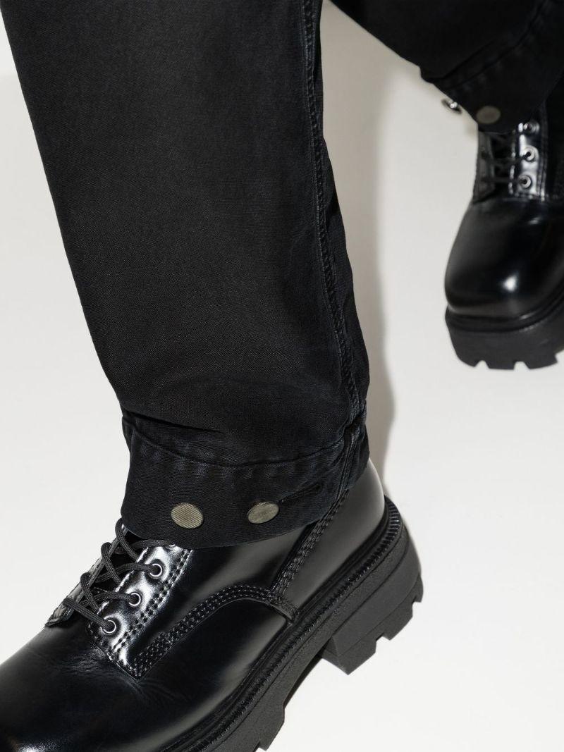 Logo Patch Straight Leg Jeans