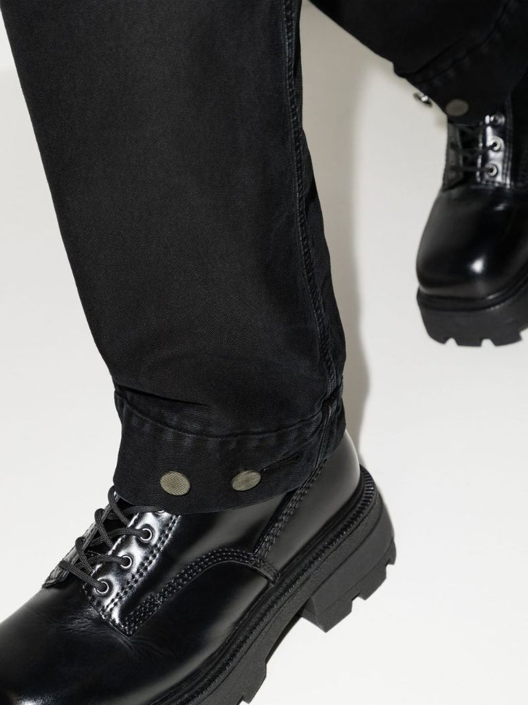 Logo Patch Straight Leg Jeans