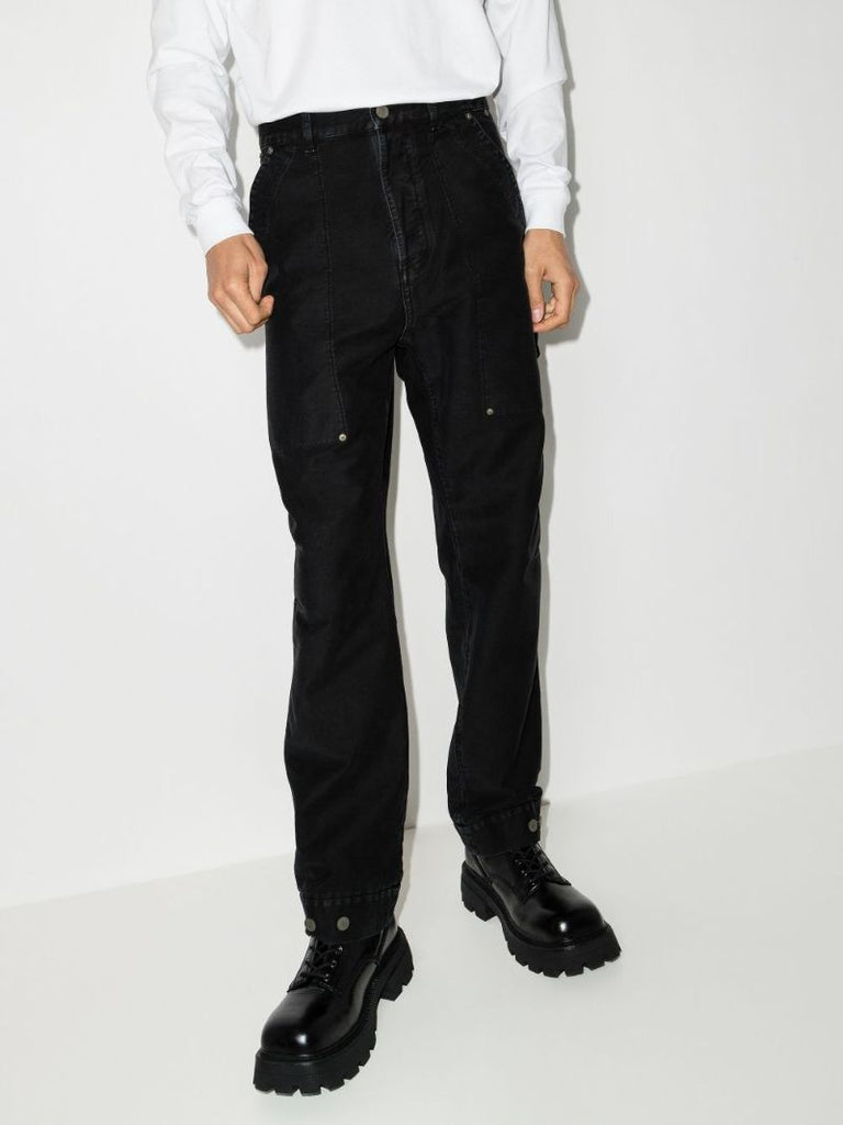 Logo Patch Straight Leg Jeans