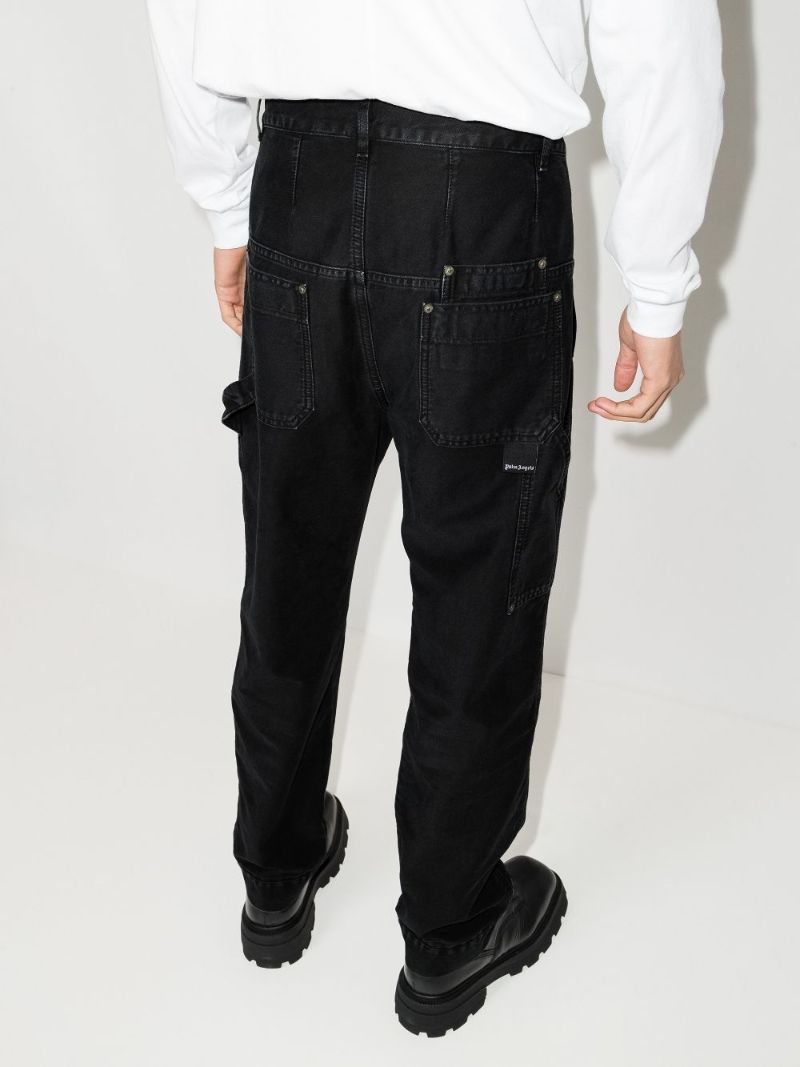 Logo Patch Straight Leg Jeans