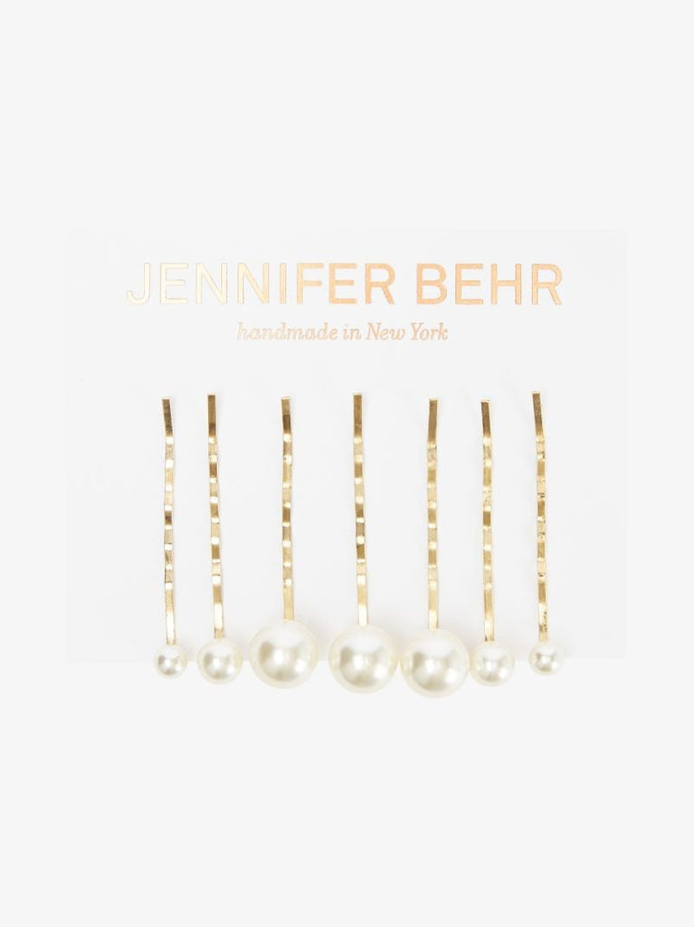 Gold-plated Perla Pearl Hair Clip Set