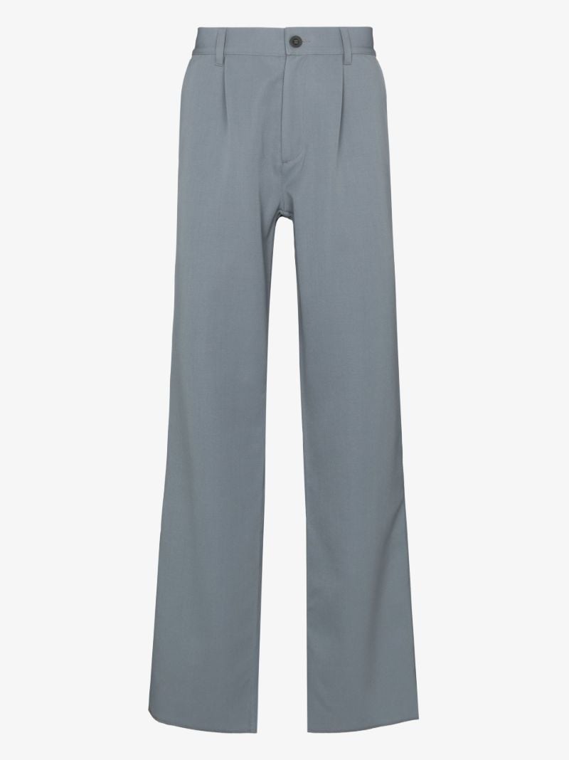 Straight Leg Wool Trousers