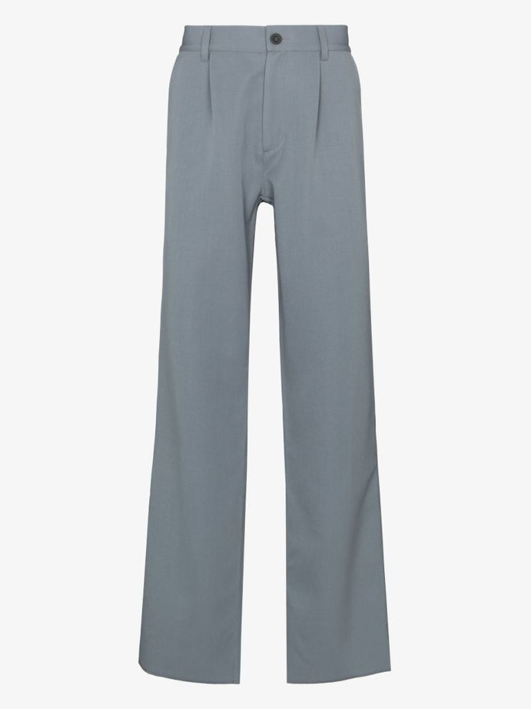 Straight Leg Wool Trousers