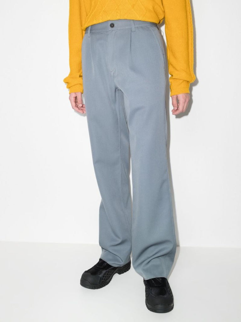 Straight Leg Wool Trousers