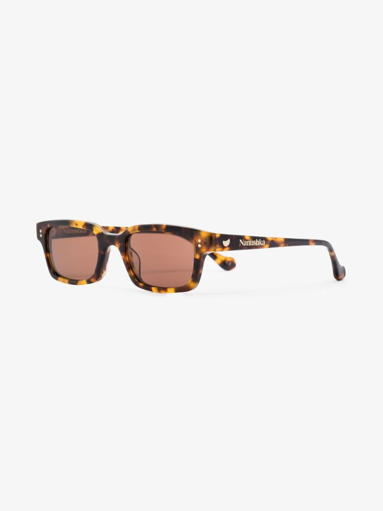 Brown Albin Rectangle Tortoiseshell Sunglasses