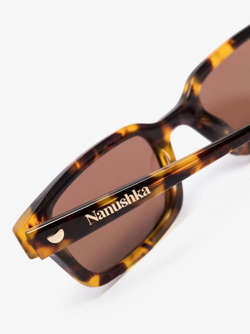 Brown Albin Rectangle Tortoiseshell Sunglasses