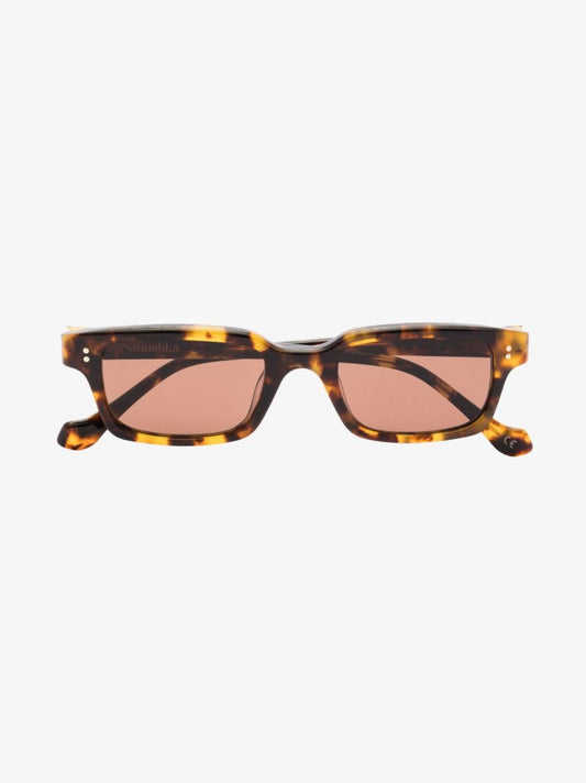 Brown Albin Rectangle Tortoiseshell Sunglasses
