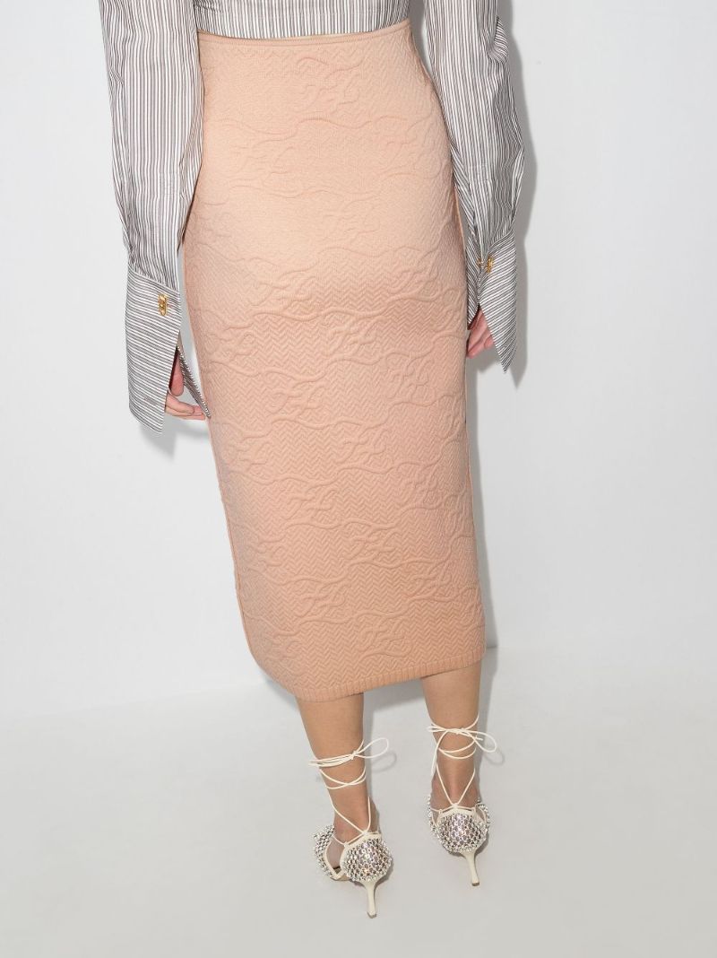 Ff Karligraphy Midi Skirt