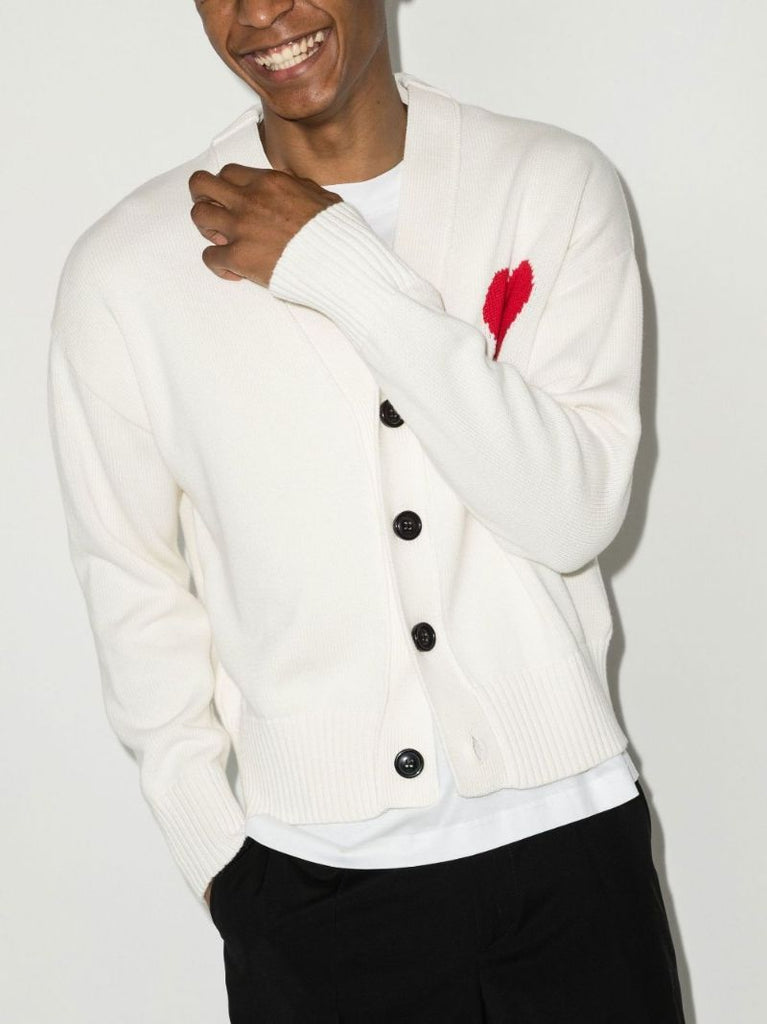 Ami De Coeur Intarsia Cotton Cardigan