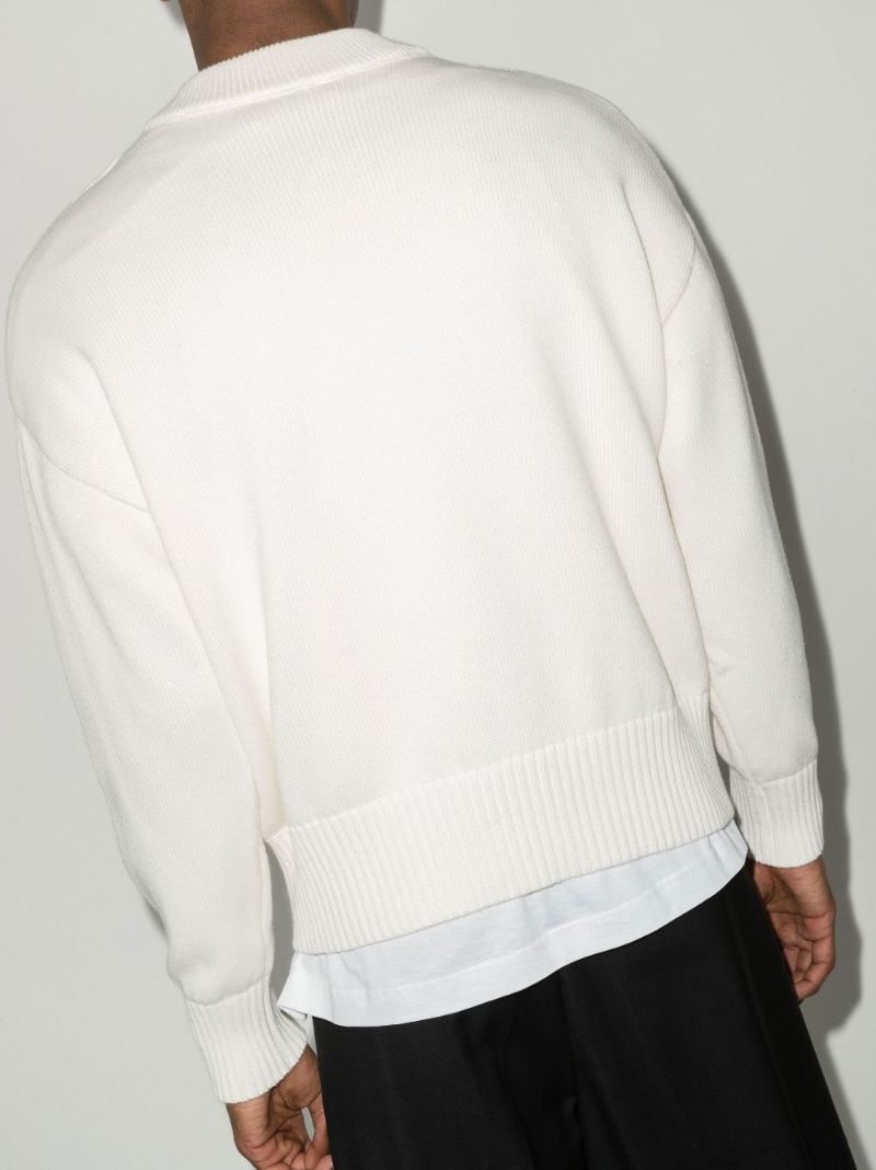 Ami De Coeur Intarsia Cotton Cardigan