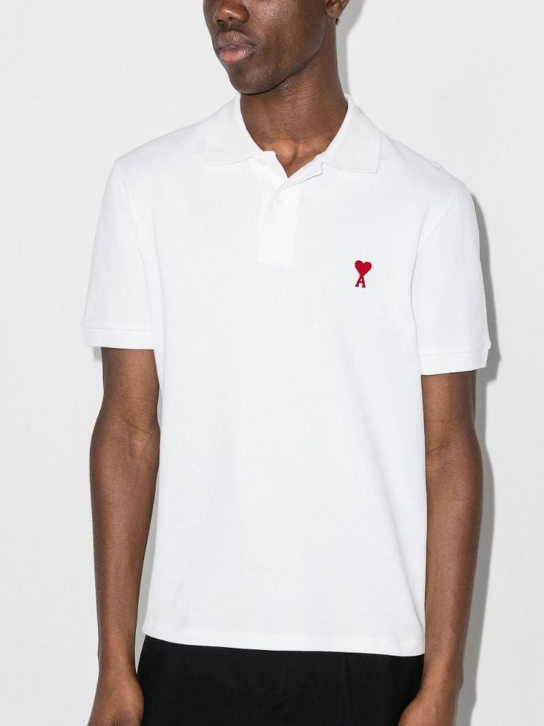 White Ami De Coeur Organic Cotton Polo Shirt