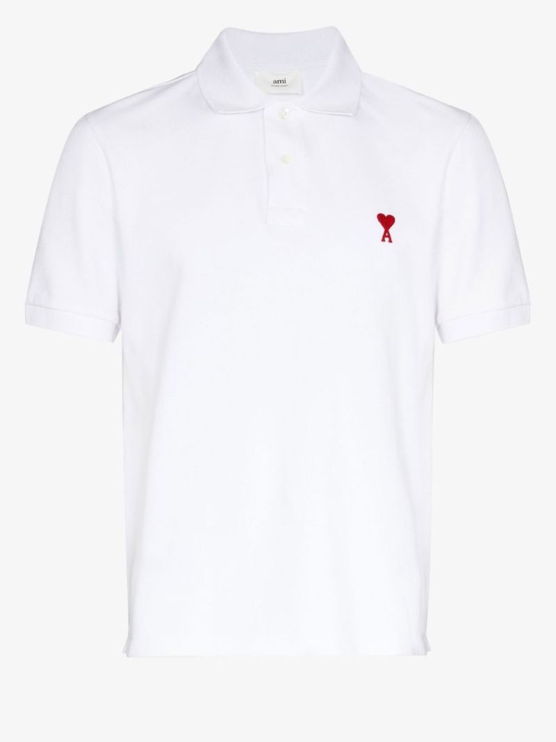 White Ami De Coeur Organic Cotton Polo Shirt