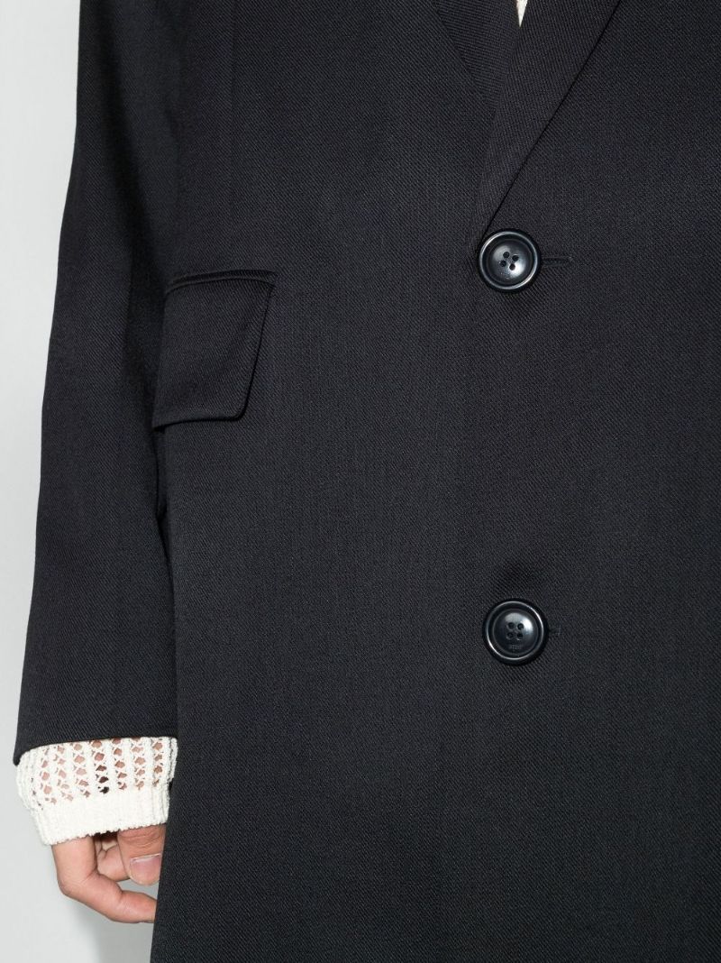 Single-breasted Wool Coat