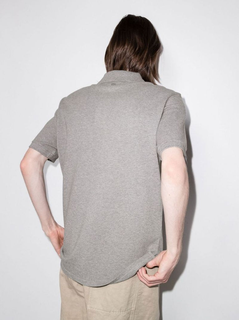 Grey Ami De Coeur Organic Cotton Polo Shirt