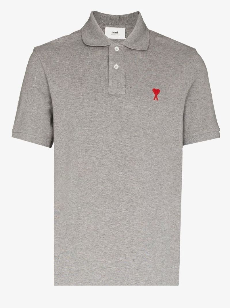 Grey Ami De Coeur Organic Cotton Polo Shirt
