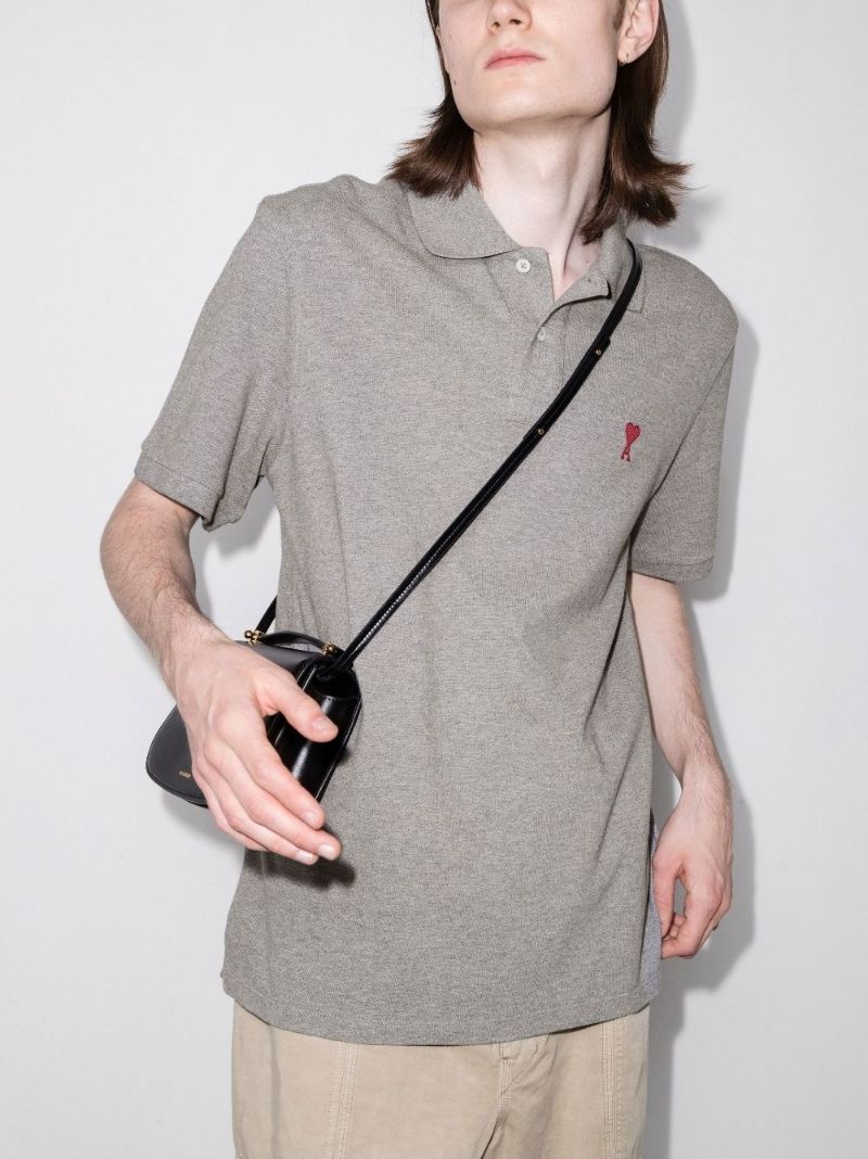 Grey Ami De Coeur Organic Cotton Polo Shirt
