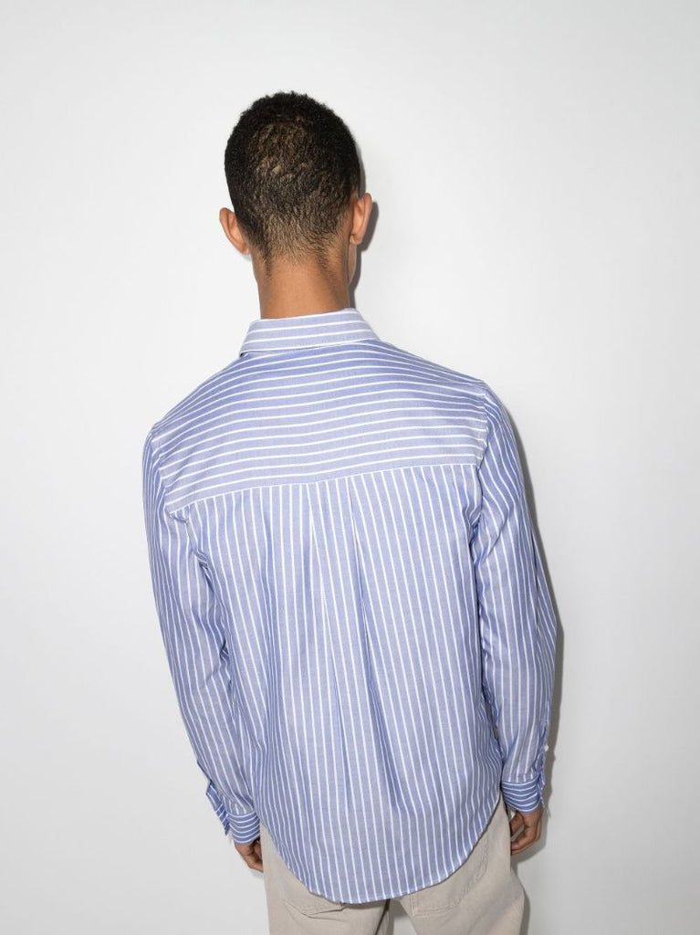 Rouge Bee Bird Striped Cotton Shirt